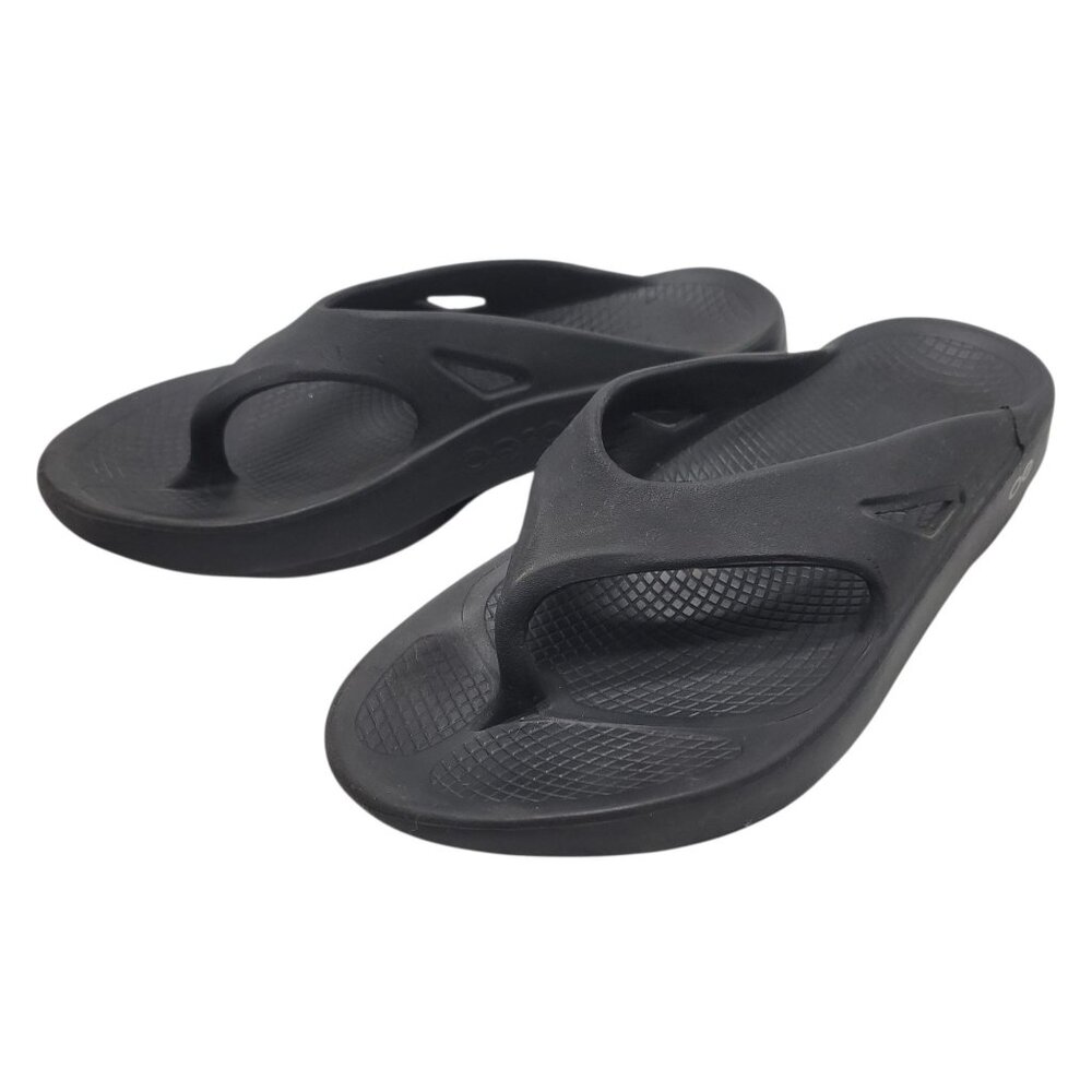 Oofos Ooriginal Thong Sandals Black EU 42 M9 W11 Lightweight & Cushioning - Picture 1 of 12